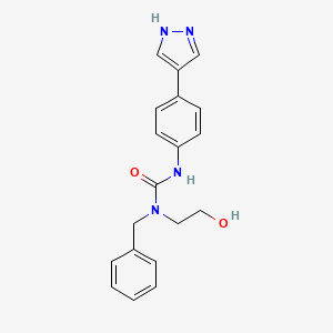 molecular formula C19H20N4O2 B13350447 3-(4-(1H-Pyrazol-4-yl)phenyl)-1-benzyl-1-(2-hydroxyethyl)urea 