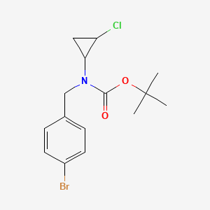 molecular formula C15H19BrClNO2 B13350455 Tert-butyl 4-bromobenzyl(2-chlorocyclopropyl)carbamate CAS No. 1956364-45-6