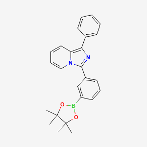 molecular formula C25H25BN2O2 B13350472 1-Phenyl-3-(3-(4,4,5,5-tetramethyl-1,3,2-dioxaborolan-2-yl)phenyl)imidazo[1,5-a]pyridine 