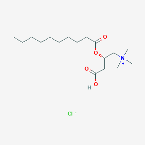 molecular formula C17H34ClNO4 B13350475 (S)-3-Carboxy-2-(decanoyloxy)-N,N,N-trimethylpropan-1-aminium chloride 