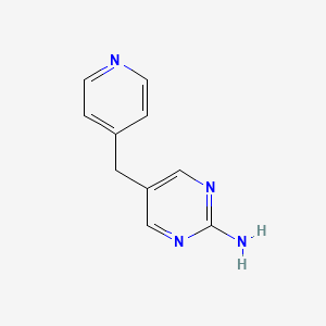 molecular formula C10H10N4 B13350482 5-(Pyridin-4-ylmethyl)pyrimidin-2-amine 