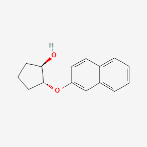 molecular formula C15H16O2 B13350509 Rel-(1R,2R)-2-(naphthalen-2-yloxy)cyclopentan-1-ol 