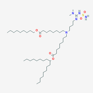 Heptadecan-9-yl 8-((4-(((dimethylamino)(sulfamoylamino)methylene)amino)butyl)(8-(nonyloxy)-8-oxooctyl)amino)octanoate