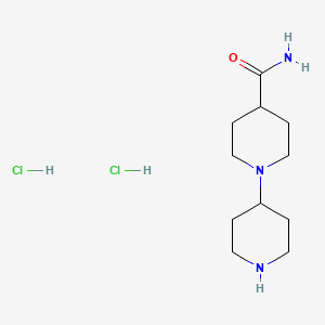 molecular formula C11H23Cl2N3O B13350532 [1,4'-Bipiperidine]-4-carboxamide dihydrochloride 