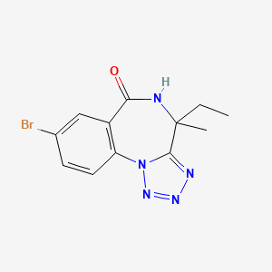 molecular formula C12H12BrN5O B13350540 8-bromo-4-ethyl-4-methyl-4,5-dihydro-6H-tetraazolo[1,5-a][1,4]benzodiazepin-6-one 