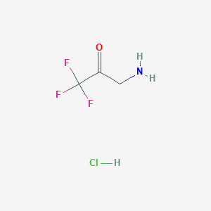 molecular formula C3H5ClF3NO B13350553 3-Amino-1,1,1-trifluoropropan-2-one hydrochloride 