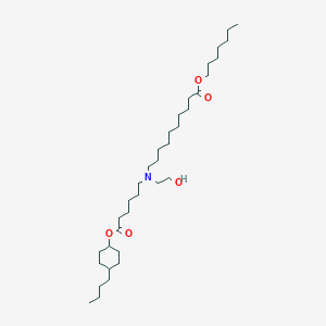 molecular formula C35H67NO5 B13350558 Heptyl 10-((6-((4-butylcyclohexyl)oxy)-6-oxohexyl)(2-hydroxyethyl)amino)decanoate 