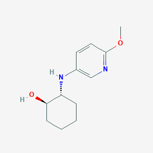 molecular formula C12H18N2O2 B13350570 Rel-(1R,2R)-2-((6-methoxypyridin-3-yl)amino)cyclohexan-1-ol 