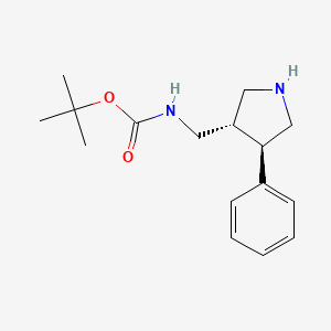 molecular formula C16H24N2O2 B13350584 tert-Butyl (((3S,4R)-4-phenylpyrrolidin-3-yl)methyl)carbamate 