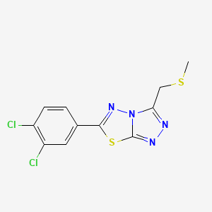 6-(3,4-Dichlorophenyl)-3-[(methylsulfanyl)methyl][1,2,4]triazolo[3,4-b][1,3,4]thiadiazole