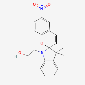 molecular formula C20H20N2O4 B1335061 2-(3',3'-二甲基-6-硝基螺并[色满-2,2'-吲哚]-1'-基)乙醇 CAS No. 16111-07-2