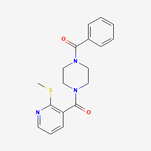 molecular formula C18H19N3O2S B13350621 1-Benzoyl-4-[2-(methylsulfanyl)pyridine-3-carbonyl]piperazine 