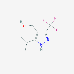 molecular formula C8H11F3N2O B13350635 (5-isopropyl-3-(trifluoromethyl)-1H-pyrazol-4-yl)methanol 