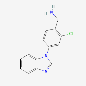 [4-(1H-1,3-benzodiazol-1-yl)-2-chlorophenyl]methanamine