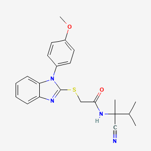 N-(2-Cyano-3-methylbutan-2-yl)-2-((1-(4-methoxyphenyl)-1H-benzo[d]imidazol-2-yl)thio)acetamide