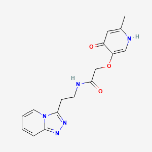 2-[(4-hydroxy-6-methylpyridin-3-yl)oxy]-N-[2-([1,2,4]triazolo[4,3-a]pyridin-3-yl)ethyl]acetamide