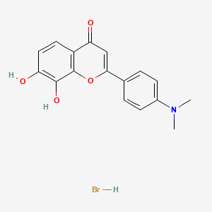 molecular formula C17H16BrNO4 B13350659 2-(4-(Dimethylamino)phenyl)-7,8-dihydroxy-4H-chromen-4-one hydrobromide 