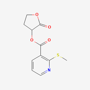 molecular formula C11H11NO4S B13350661 2-Oxotetrahydrofuran-3-yl 2-(methylthio)nicotinate 