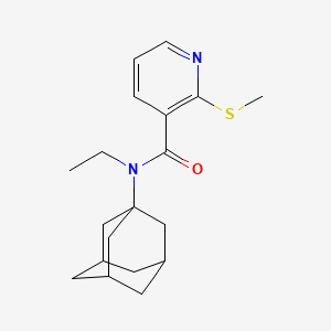 N-(1-adamantyl)-N-ethyl-2-methylsulfanylpyridine-3-carboxamide