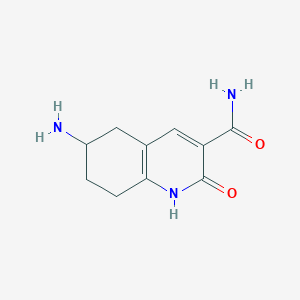 molecular formula C10H13N3O2 B13350684 6-Amino-2-oxo-1,2,5,6,7,8-hexahydroquinoline-3-carboxamide 