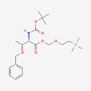 molecular formula C22H37NO6Si B13350686 (2S,3R)-(2-(Trimethylsilyl)ethoxy)methyl 3-(benzyloxy)-2-((tert-butoxycarbonyl)amino)butanoate 