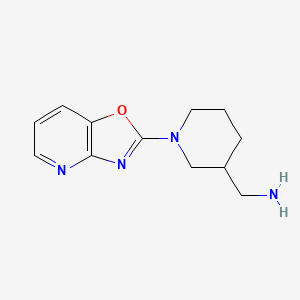 (1-(Oxazolo[4,5-b]pyridin-2-yl)piperidin-3-yl)methanamine