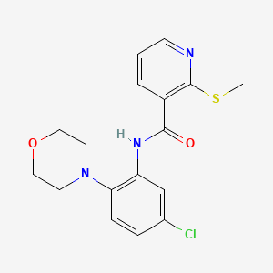 molecular formula C17H18ClN3O2S B13350776 N-(5-chloro-2-morpholin-4-ylphenyl)-2-methylsulfanylpyridine-3-carboxamide CAS No. 794580-12-4