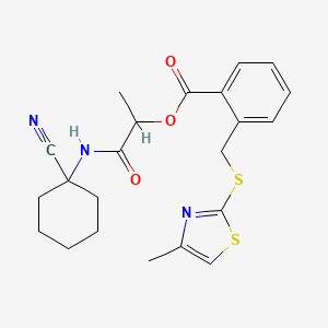 1-[(1-Cyanocyclohexyl)carbamoyl]ethyl 2-{[(4-methyl-1,3-thiazol-2-yl)sulfanyl]methyl}benzoate