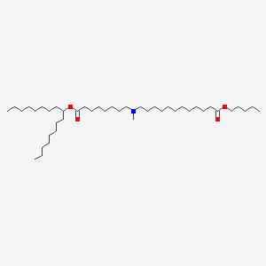 molecular formula C43H85NO4 B13350795 Pentyl 12-((8-(heptadecan-9-yloxy)-8-oxooctyl)(methyl)amino)dodecanoate 