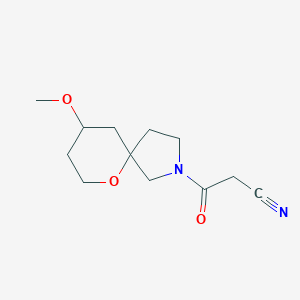 3-(9-Methoxy-6-oxa-2-azaspiro[4.5]decan-2-yl)-3-oxopropanenitrile