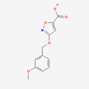 molecular formula C12H11NO5 B13350818 3-((3-Methoxybenzyl)oxy)isoxazole-5-carboxylic acid 