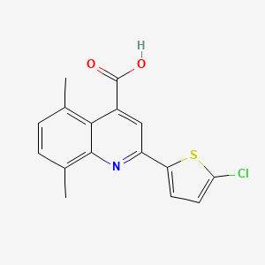 2-(5-Chlorothiophen-2-yl)-5,8-dimethylquinoline-4-carboxylic acid