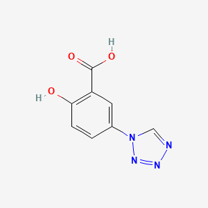 molecular formula C8H6N4O3 B1335085 2-hydroxy-5-(1H-tetrazol-1-yl)benzoic acid CAS No. 339310-80-4