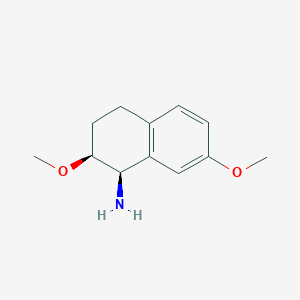 molecular formula C12H17NO2 B13350855 Rel-(1r,2s)-2,7-dimethoxy-1,2,3,4-tetrahydronaphthalen-1-amine 