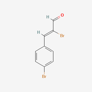 molecular formula C9H6Br2O B13350864 (Z)-2-Bromo-3-(4-bromophenyl)acrylaldehyde 