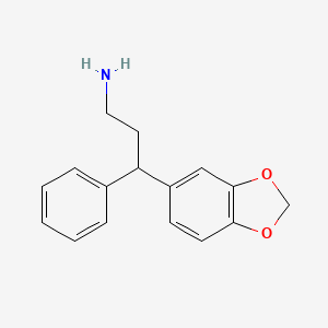 molecular formula C16H17NO2 B1335087 3-Benzo[1,3]dioxol-5-yl-3-phenyl-propylamine CAS No. 330833-79-9