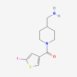 molecular formula C11H15IN2OS B13350878 (4-(Aminomethyl)piperidin-1-yl)(5-iodothiophen-3-yl)methanone 