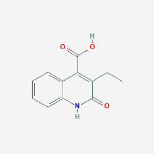 molecular formula C12H11NO3 B1335088 4-Quinolinecarboxylic acid, 3-ethyl-1,2-dihydro-2-oxo- CAS No. 64880-80-4