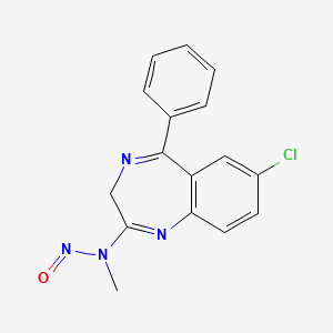 molecular formula C16H13ClN4O B13350921 7-Chloro-N-methyl-N-nitroso-5-phenyl-3H-1,4-benzodiazepin-2-amine 