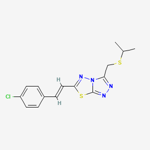 {6-[2-(4-Chlorophenyl)vinyl][1,2,4]triazolo[3,4-b][1,3,4]thiadiazol-3-yl}methyl isopropyl sulfide