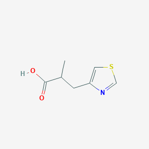 molecular formula C7H9NO2S B13350936 2-Methyl-3-(thiazol-4-yl)propanoic acid 