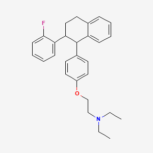 molecular formula C28H32FNO B13350955 N,N-diethyl-2-(4-(2-(2-fluorophenyl)-1,2,3,4-tetrahydronaphthalen-1-yl)phenoxy)ethan-1-amine 