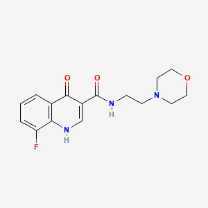 8-fluoro-4-hydroxy-N-[2-(4-morpholinyl)ethyl]-3-quinolinecarboxamide