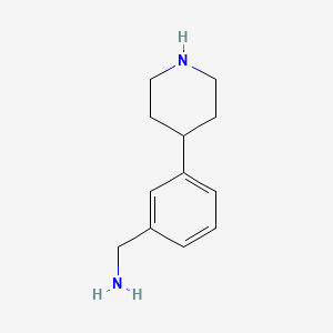 molecular formula C12H18N2 B13350964 (3-(Piperidin-4-yl)phenyl)methanamine 