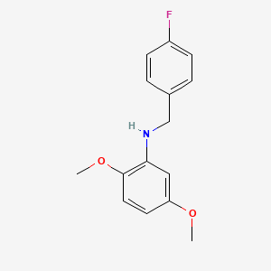 molecular formula C15H16FNO2 B13351017 N-(4-Fluorobenzyl)-2,5-dimethoxyaniline 