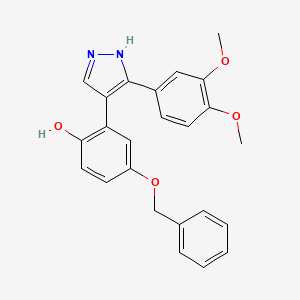 4-(benzyloxy)-2-[3-(3,4-dimethoxyphenyl)-1H-pyrazol-4-yl]phenol