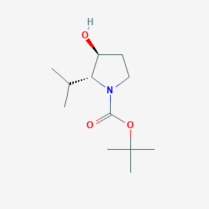 tert-Butyl (2R,3S)-3-hydroxy-2-isopropylpyrrolidine-1-carboxylate