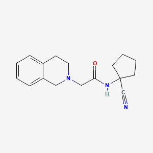 molecular formula C17H21N3O B13351053 N-(1-Cyanocyclopentyl)-2-(3,4-dihydroisoquinolin-2(1H)-yl)acetamide 