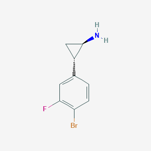 (1R,2S)-2-(4-Bromo-3-fluorophenyl)cyclopropan-1-amine