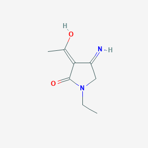 molecular formula C8H12N2O2 B13351079 3-Acetyl-4-amino-1-ethyl-1H-pyrrol-2(5H)-one 